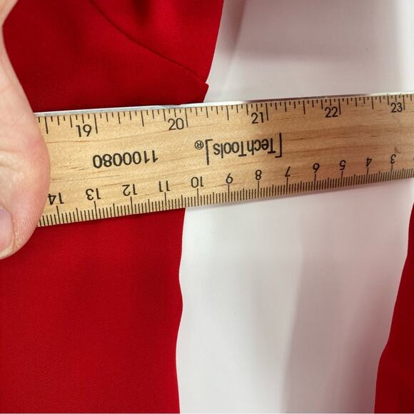 Anthropologie Maeve De Stijl Red V Neck Collared Button Front Blouse 8 - Picture 9 of 9